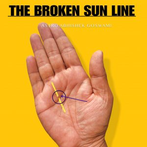broken sun line in hand